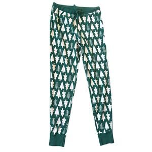 Hanna Andersson Christmas Trees Cotton Pajama Bottoms Size Small